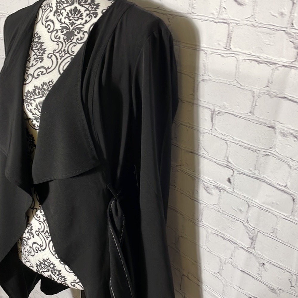 Carolina Belle Montreal sz medium black jacket tie waist blazer - Picture 2 of 7